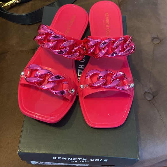 Kenneth Cole Naveen Chain Jelly Slides - Picture 2 of 5
